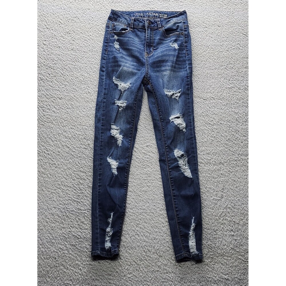 Vanilla Star High Rise Distressed Jegging Jeans Women's Size 0 Ripped Skinny